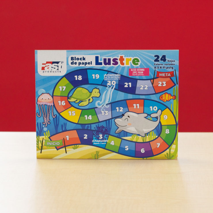 PAPEL LUSTRE BLOCK CARTA