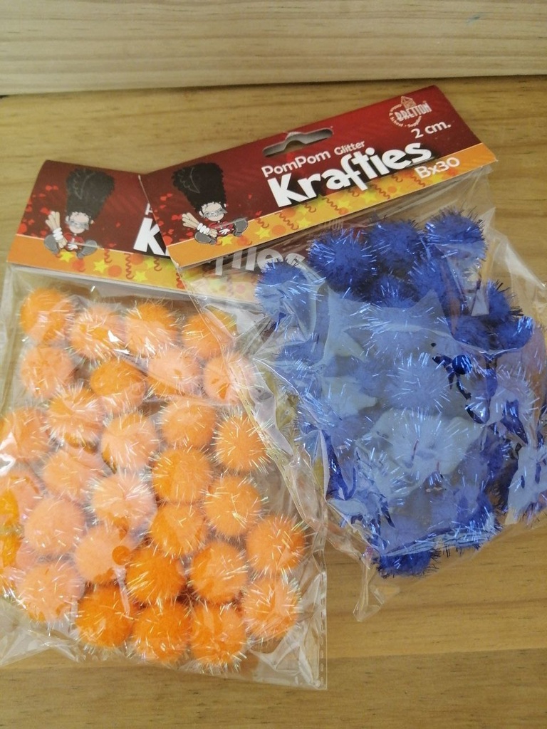 POMPONES COLORES VARIADOS BOLSA