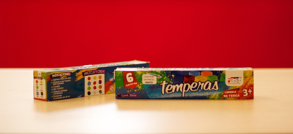 TEMPERAS 6 COLORES LAVABLE